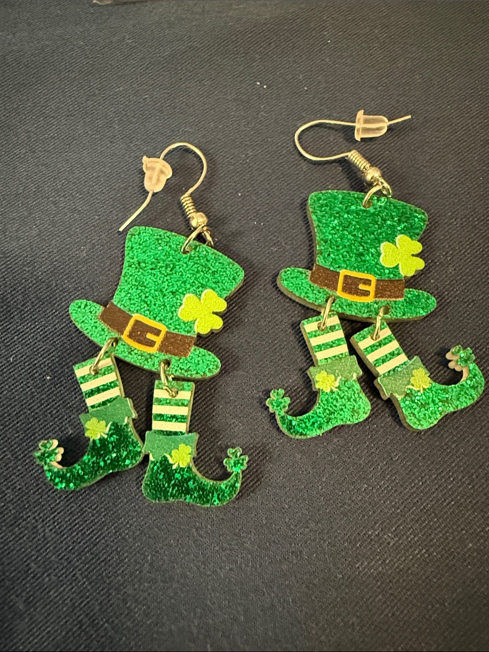 Assorted Glitter Holiday Earrings - Red, Green, Pink, White